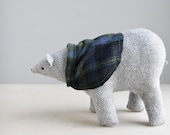 polar bear with cape / soft sculpture animal