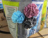 RePurposed Salty Snack Plastic Tote with Flowers