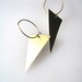 Golden Geometric Triangle Earrings