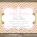Chevron Pink Champagne Gold - 5x7 Bridal Shower invitation - any event birthday shower Invitation - PRINTABLE Invitation Design