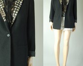vintage hand STUDDED BOYFRIEND BLAZER womens s/m