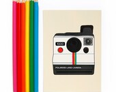 Polaroid Rainbow Postcard