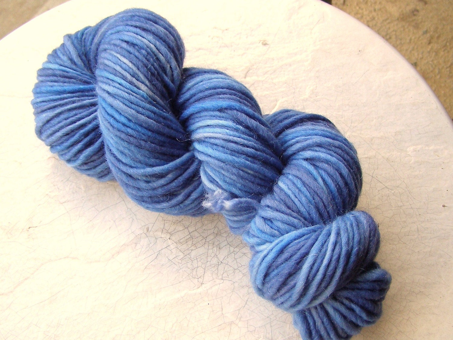 hand dyed lamb's pride bulky - blue