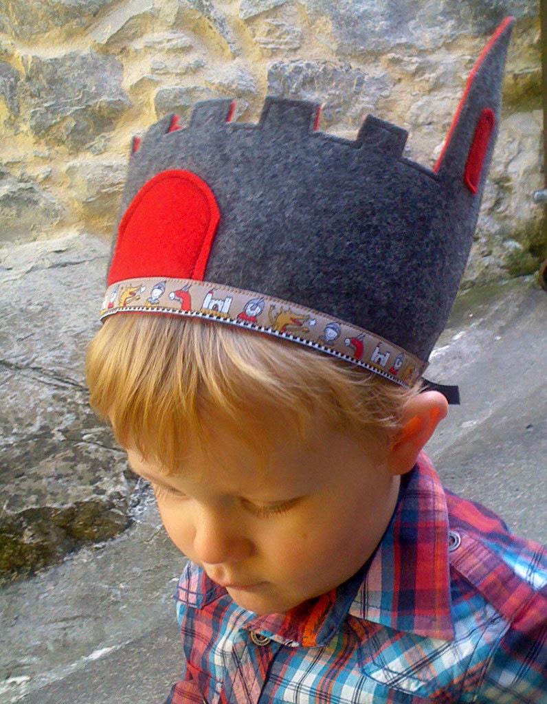 Medieval Castle/Knight Crown for Boys - Waldorf Inspired - Dress up - imaginative play -  Ready to ship