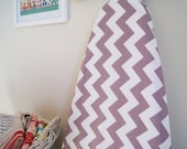 Ironing Board Cover - Chevron in Gray and White