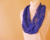 Purple Fashion Infinity Scarf - Summer Lace Twist Scarf