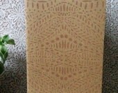 Brown Dots // Screen Printed Kraft Moleskine Journal // Large