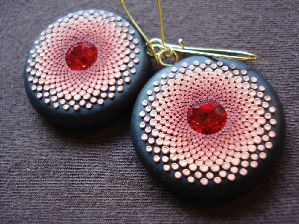 terracotta shimmer earrings