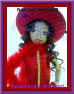 Red hat lady doll OOAK  18inches tall