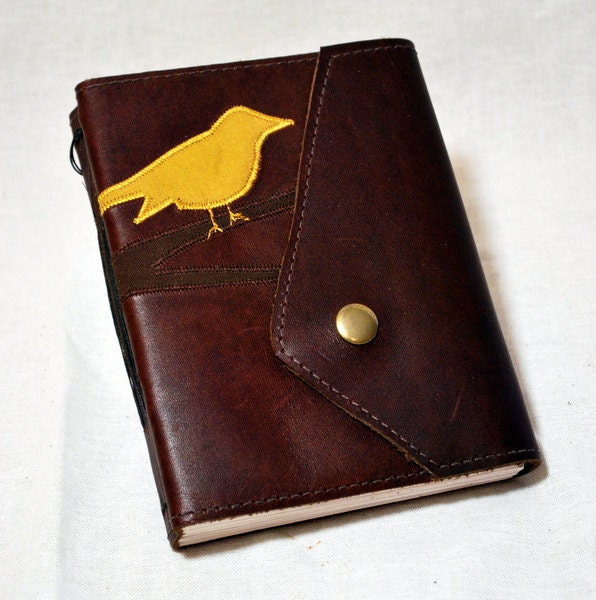 Resting Bird- Handmade Leather Journal