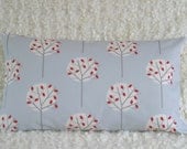 Moonlight Tree in Pale Blue bolster cushion cover pillow sham