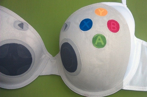 Handpainted Xbox 360 Controller Bra