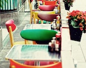 City Photography, Multi Coloured, Red, Green, Orange, Restaurant Photography, City Life, Dinner - Diner Colours