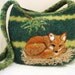 Felted handbag, purse Sleeping Fox