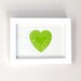 Lace Heart Letterpress Print Key Lime Green 5x7