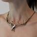 Stag Antler Choker Necklace In Solid Jewelers Bronze