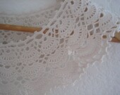 Lace Collar necklace,Ecru,Hand crocheted, thread collar, accessory,  new, made by Demet, women fashion