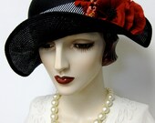 Bicorn Bumper Hat with Poppies