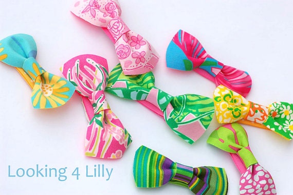 Ten Hair Bows Lilly Pulitzer Fabric Grab Bag Lilly Pulitzer Hair Bows