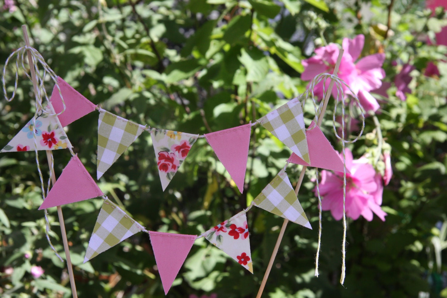 Cake Bunting TUTTI FRUTTI Pretty Fabric Cake Topper for Weddings Birthday Party and Baby Showers Custom made to order Il_570xn
