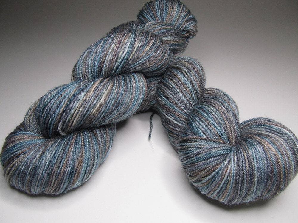 Work Jeans, Kettle Dyed, 3.5 Ounces, Superwash Merino and Bamboo, Fingering Weight Yarn, 460 Yards