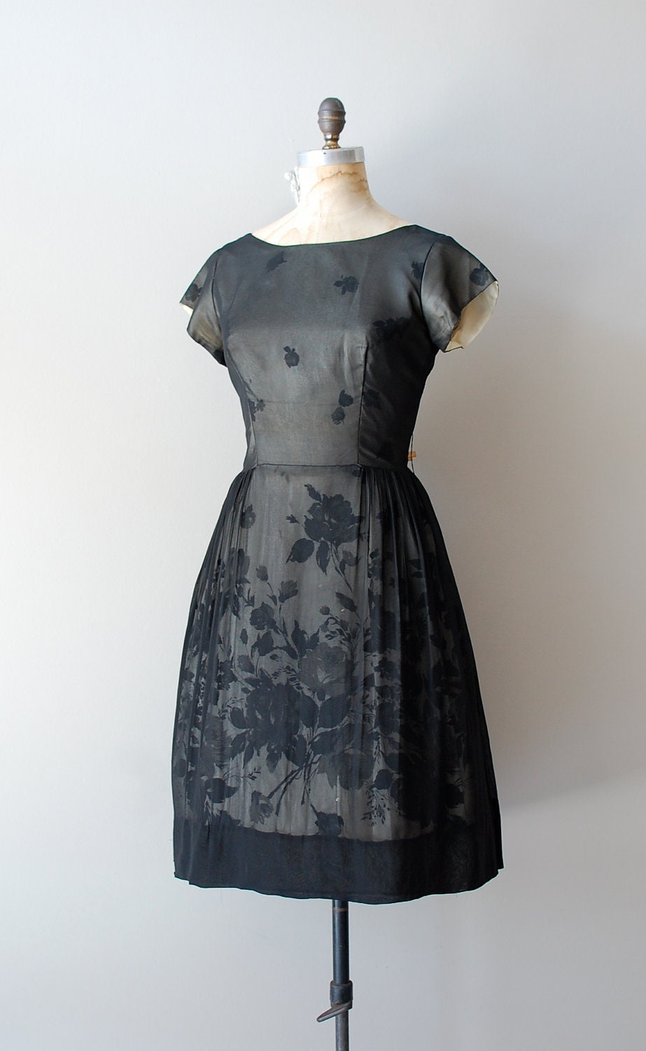 1950s dress / 50s black dress / Grand Illusion dress