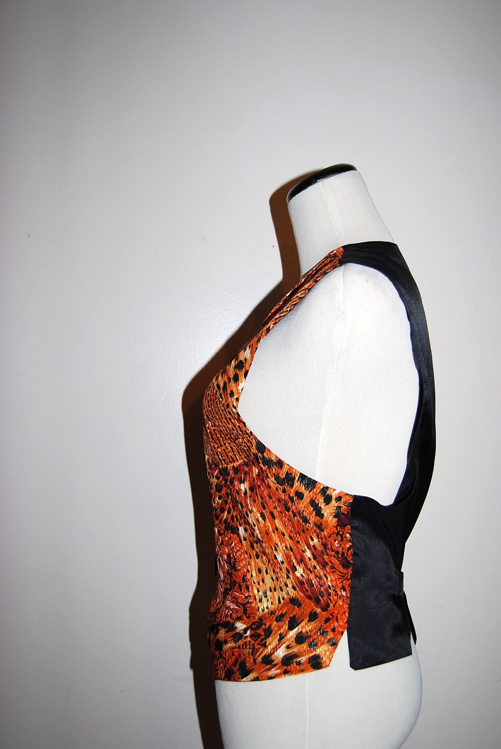 Vintage Exotic Rose Vest