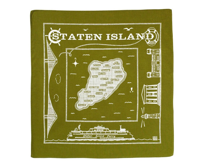 Staten Island bandanna - green