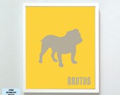 Dog Silhouette Print Personalized Colorful You Design 8 x 10