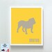 Dog Silhouette Print Personalized Colorful You Design 8 x 10