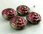 Fiesta Spiral Textured Lentil Beads
