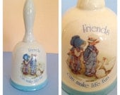 Vintage Holly Hobbie Ceramic Bell. Collectible. Friendship. Girls. Children. Duck. Boys. Home Decor. For the Home. 1970s. Country