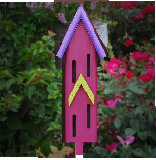 Butterfly House Wooden painted house for butterflies whimsical cottage chic childrens garden