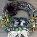 Fall Halloween Thanksgiving Owl Woodland Family, Flowers, Acorns 12" Wreath... (woolcrazy)