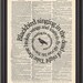 Blackbird, Song Lyrics, The Beatles, Music, Art Print, Vintage Dictionary, Book Page, Spiral Word, Typography