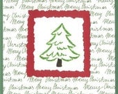 Merry Christmas (Green) Cards - Set of TEN