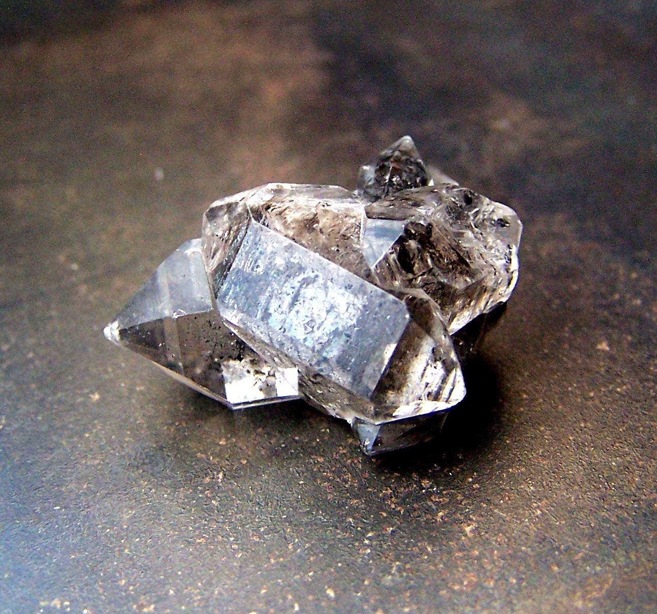 Tibetan Quartz Crystal Cluster - Smoky - Carbon Included Double Terminated - Rider Crystals - smoky- crystal point - small - wire wrap stone