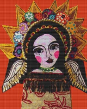 Modern Cross Stitch Kit By Heather Galler 'Mexican Angel'