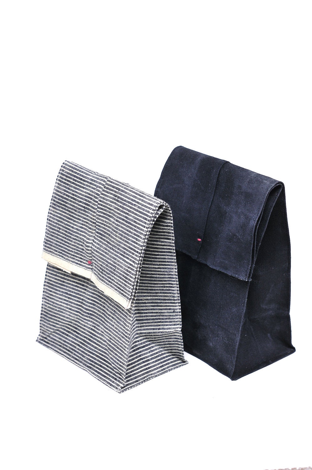 Waxed Cotton Sculptural "Paper" Bags