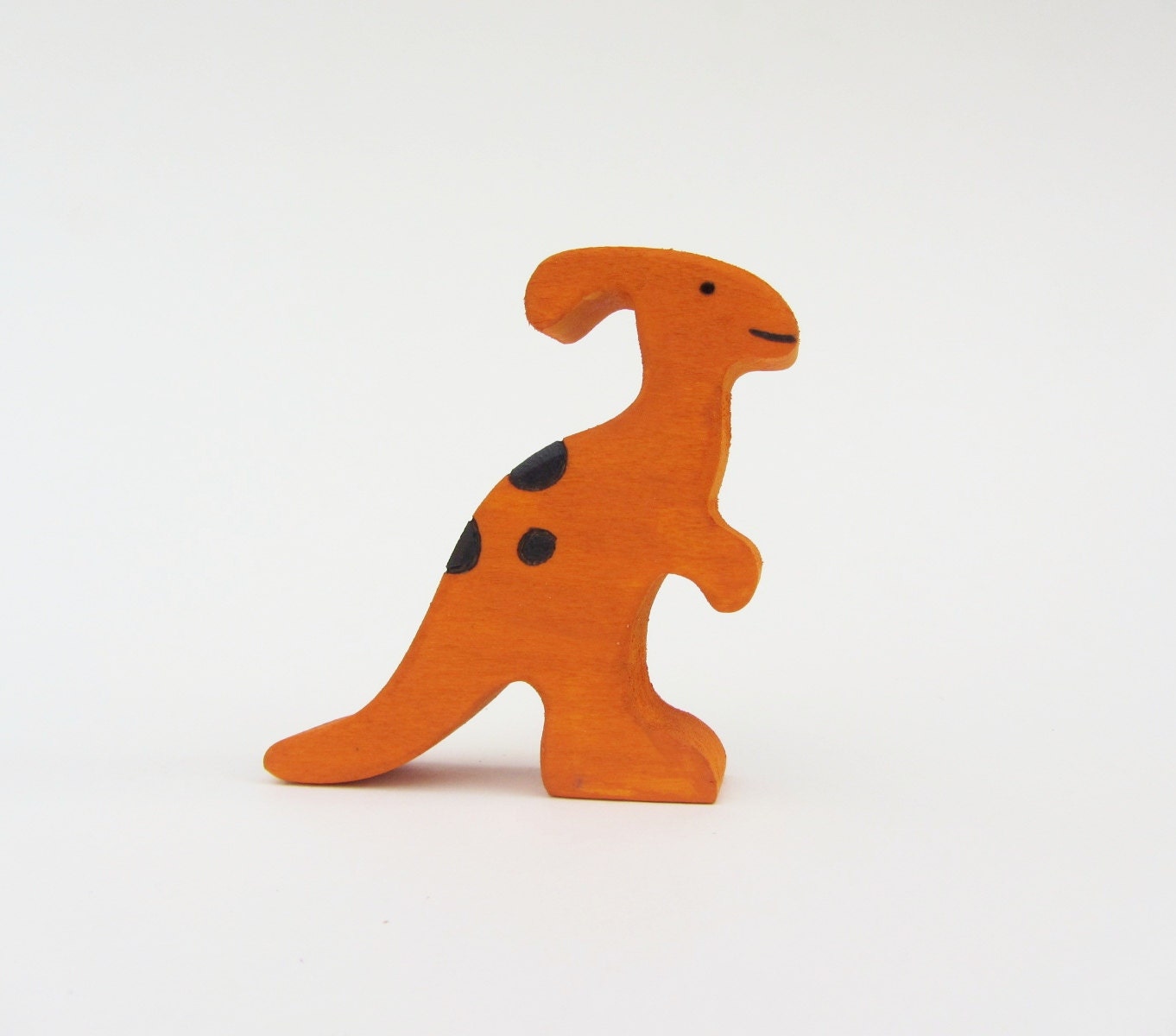 Wooden Duck-Billed Dinosaur Toy- Waldorf natural- parasaurolophus dino