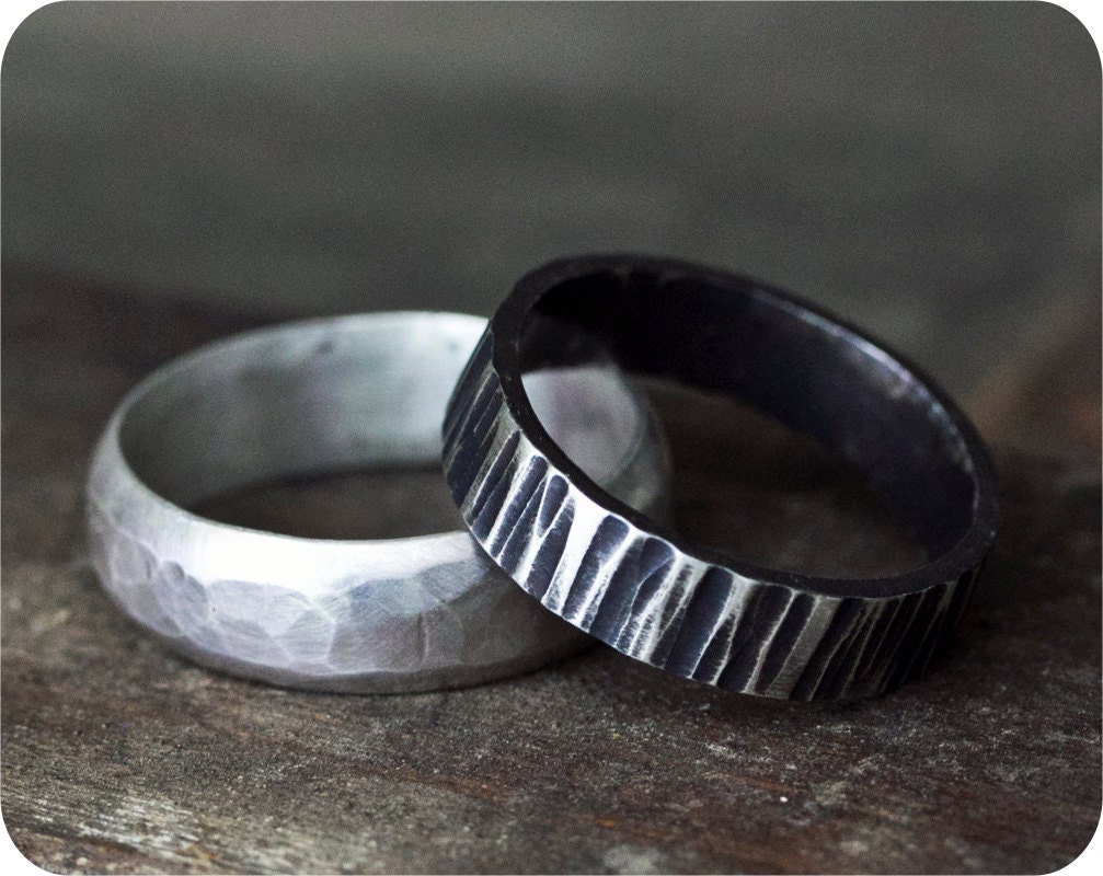 Thick Tree Bark Band // Custom Sterling Silver Ring
