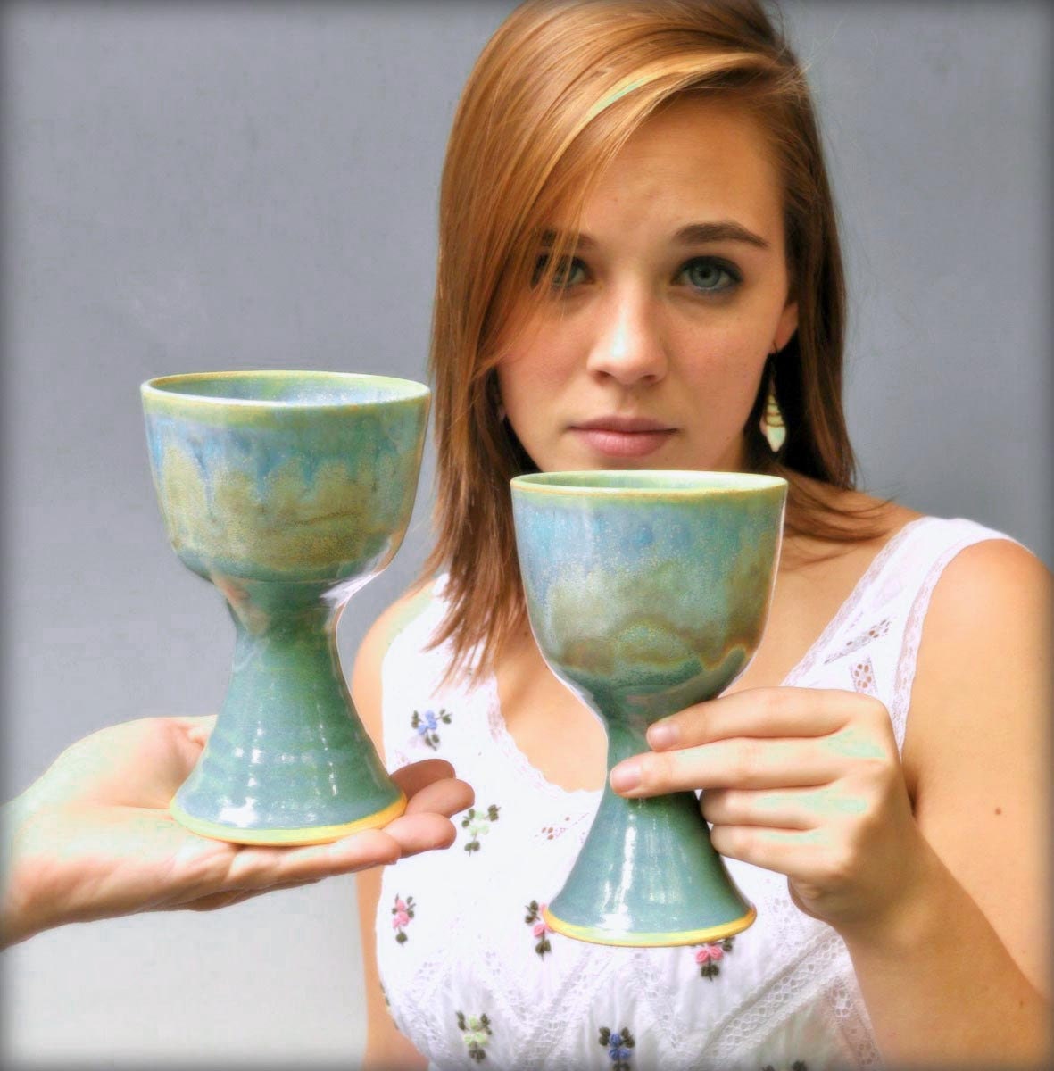 Clay Wine Goblets