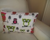 Throw Pillow Cover Woodland Owl 12 x 16