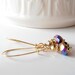 Bridesmaid Jewelry Beaded Earrings Peacock Jewelry Crystal Dangle Earrings Dainty Drops Bridesmaid Earrings Peacock Wedding Jewelry
