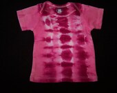 Hot Pink and Fuchsia Tie Dyed Baby Short Sleeve T Shirt  Size 3-6m