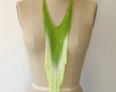Celery Green Fringe Necklace