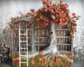 Miniature Fall Blossoms Bookshelf - LDelaney
