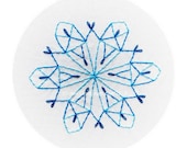 Blue Snowflake 2012 Embroidery Pattern PDF Christmas Holidays