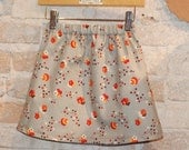 Modern A-line Skirt - Grey Vintage Floral - toddler kids girls clothing - fall fashion - size 4 4T - ready to ship