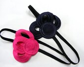 Hot Pink or Navy Triple Textured Loop Headband